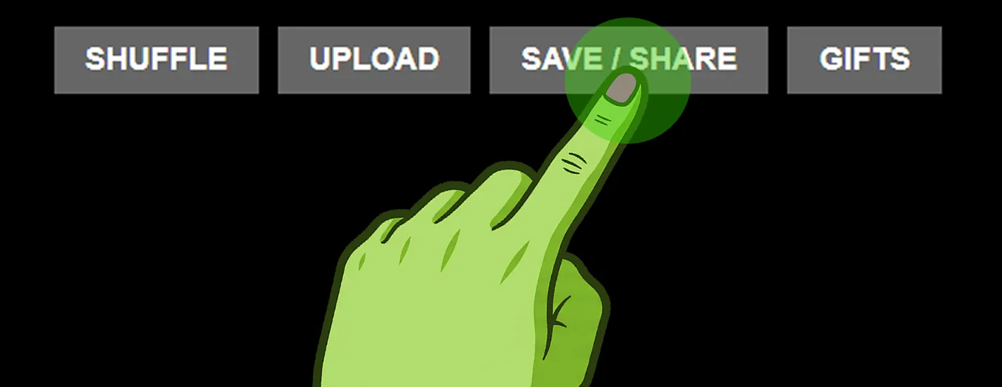 Save Share button